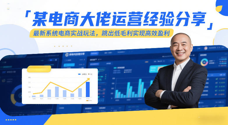 某电商大佬运营经验分享,最新系统电商实战玩法,跳出低毛利实现高效盈利(更新)-云途创业网