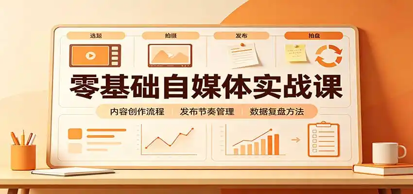零基础自媒体实战课：赛道人设冷启动，内容创作复盘，公私域商业闭环-云途创业网