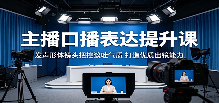 主播口播表达提升课：发声形体镜头把控谈吐气质，打造优质出镜能力-云途创业网