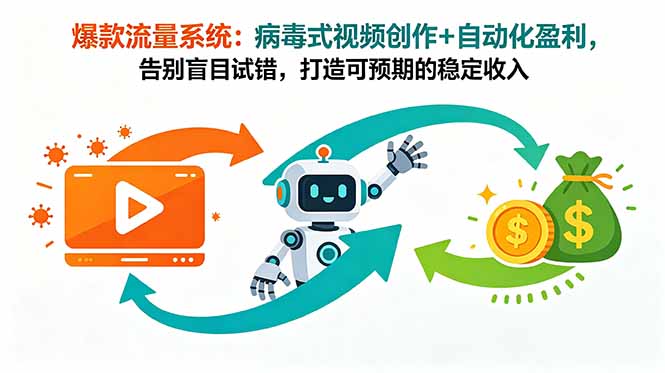 爆款流量系统:病毒式视频创作+自动化盈利,告别盲目试错,打造可预期的稳定收入-云途创业网