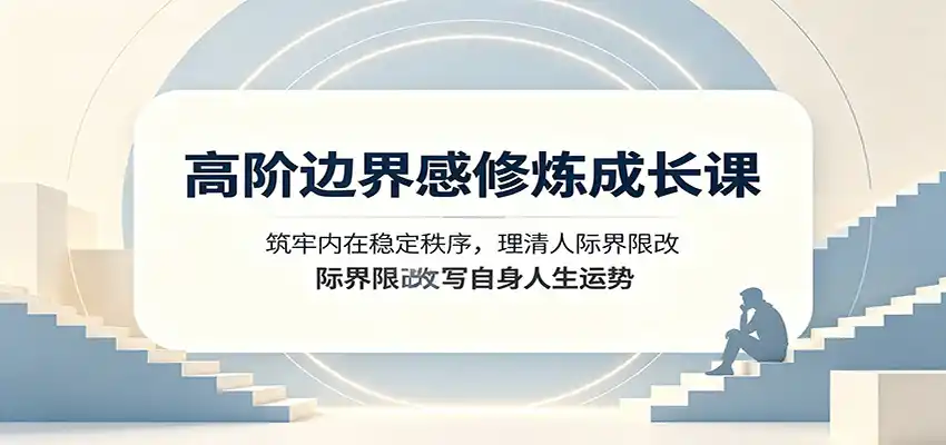 高阶边界感修炼成长课：筑牢内在稳定秩序，理清人际界限改写自身人生运势-云途创业网