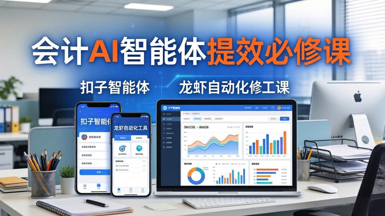 财务会计AI智能体提效必修课:扣子智能体+龙虾自动化+报表分析,一站式提升财务工作效率-云途创业网