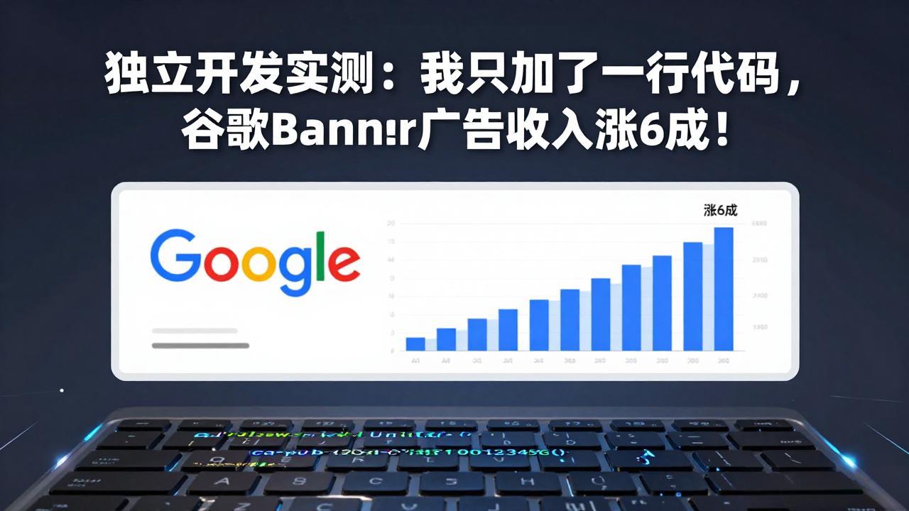 付费文章：独立开发实测：我只加了一行代码，谷歌Banner广告收入涨6成！-云途创业网