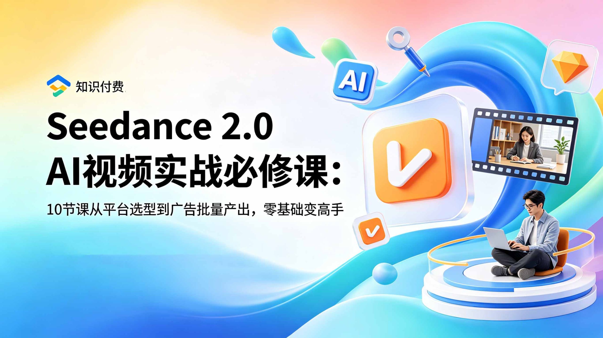 Seedance 2.0 AI视频实战必修课:10节课从平台选型到广告批量产出,零基础变高手-云途创业网