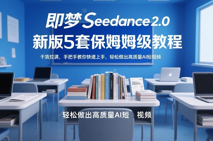 即梦Seedance2.0新版5套保姆级教程，干货拉满，手把手教你快速上手，轻松做出高质量AI短视频-云途创业网