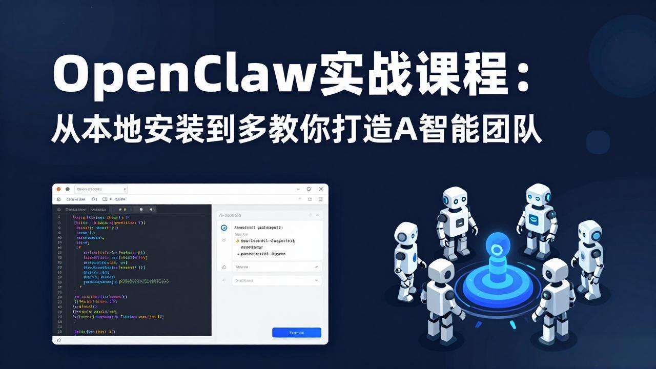 OpenClaw实战课程:从本地安装到多Agent协同,手把手教你打造AI智能团队-云途创业网