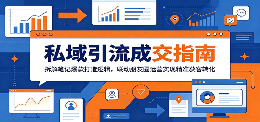 私域引流成交指南：拆解笔记爆款打造逻辑，联动朋友圈运营实现精准获客转化-云途创业网