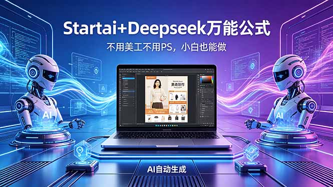 AI自动做电商详情页：Startai+Deepseek万能公式，不用美工不用PS，小白也能做-云途创业网