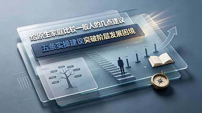 付费文章:给原生家庭比较一般人的几点建议,五条实操建议突破阶层发展困境-云途创业网