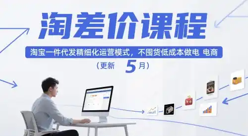 淘差价课程，淘宝一件代发精细化运营模式，不囤货低成本做电商(更新26年8月)-云途创业网
