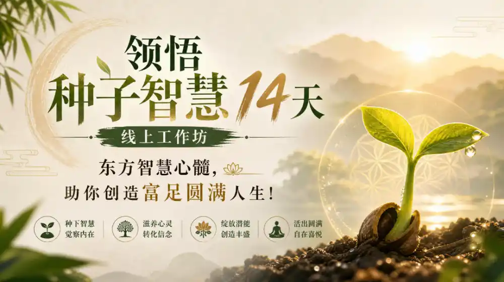 鹿大米领悟种子智慧14天线上工作坊，东方智慧心髓，助你创造富足圆满人生！-云途创业网