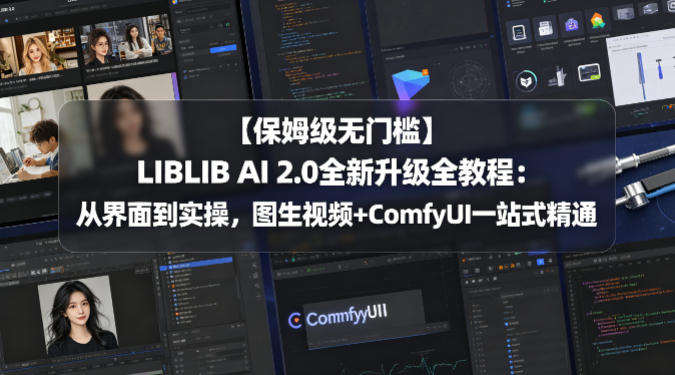 【保姆级无门槛】LIBLIB AI 2.0全新升级全教程:从界面到实操,图生视频+ComfyUI一站式精通