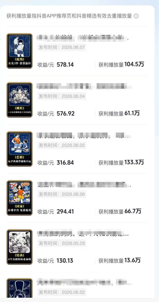 抖音某博主的育儿Ai视频全流程0-1实操，伙伴计划+分成计划+商单收徒等多种收益，日入300+-云途创业网