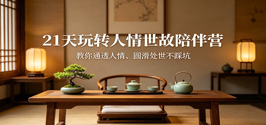 21天玩转人情世故陪伴营:教你通透人情、圆滑处世不踩坑-云途创业网