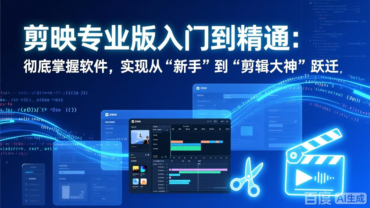 剪映专业版入门到精通：彻底掌握软件，实现从“新手”到“剪辑大神”跃迁-云途创业网