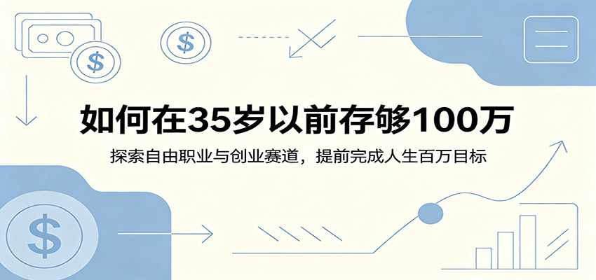 如何在35岁以前存够100万：探索自由职业与创业赛道，提前完成人生百万目标-云途创业网