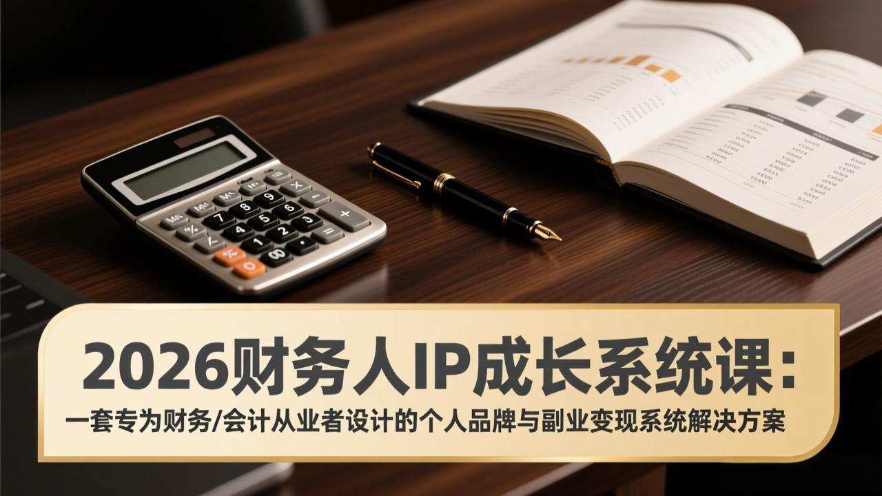 2026财务人IP成长系统课：一套专为财务/会计从业者设计的个人品牌与副业变现系统解决方案-云途创业网
