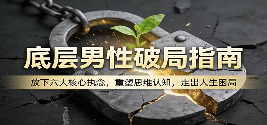 底层男性破局指南:放下六大核心执念,重塑思维认知,走出人生困局-云途创业网