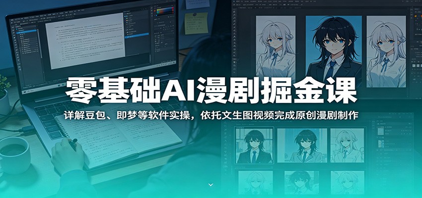 零基础AI漫剧掘金课：详解豆包、即梦等软件实操，依托文生图视频完成原创漫剧制作-云途创业网