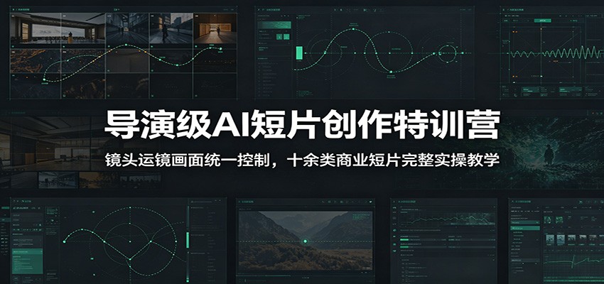 导演级AI短片创作特训营:镜头运镜画面统一控制,十余类商业短片完整实操教学(更新)-云途创业网