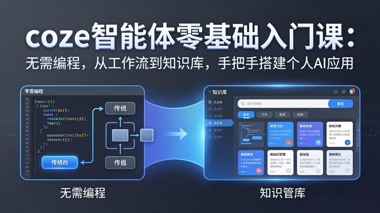 coze智能体零基础入门课：无需编程，从工作流到知识库，手把手搭建个人AI应用-云途创业网