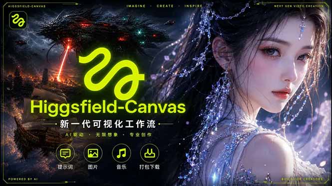 Higgsfield Canvas AI视频制作详解，节点式工作流搭建，重构新式视频创作完整教程-云途创业网