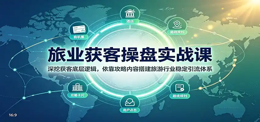 旅业获客操盘实战课:深挖获客底层逻辑,依靠攻略内容搭建旅游行业稳定引流体系-云途创业网