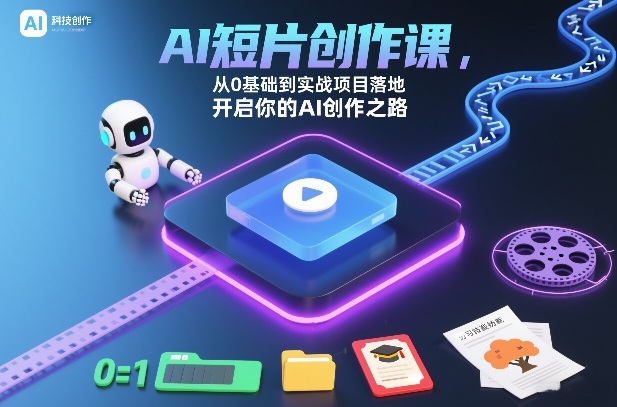 AI短片创作课,从0基础到实战项目落地,开启你的AI创作之路(更新0411)-云途创业网