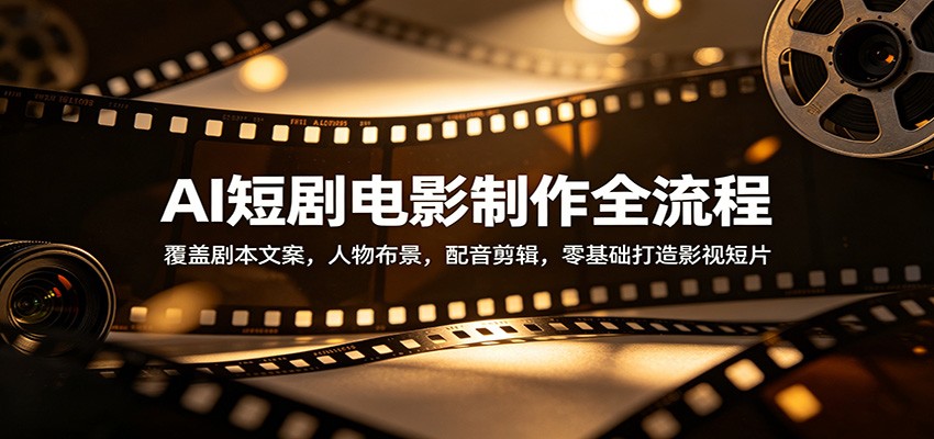 AI短剧电影制作全流程：覆盖剧本文案，人物布景，配音剪辑，零基础打造影视短片-云途创业网
