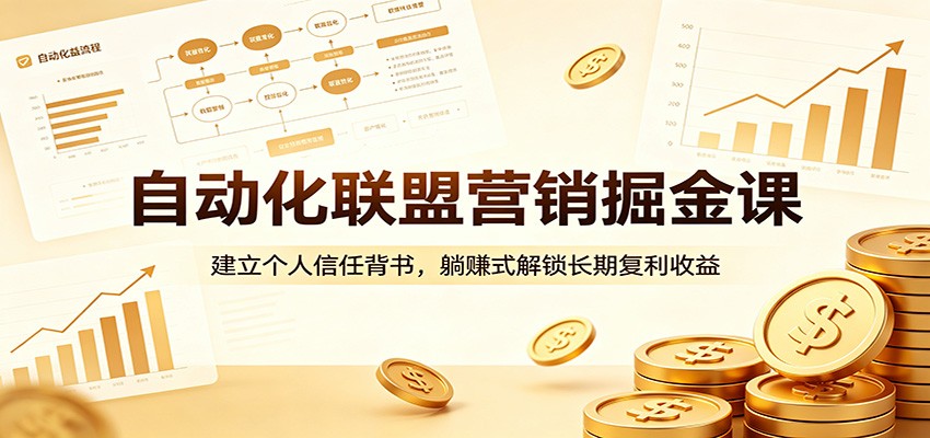 自动化联盟营销掘金课:建立个人信任背书,躺赚式解锁长期复利收益-云途创业网