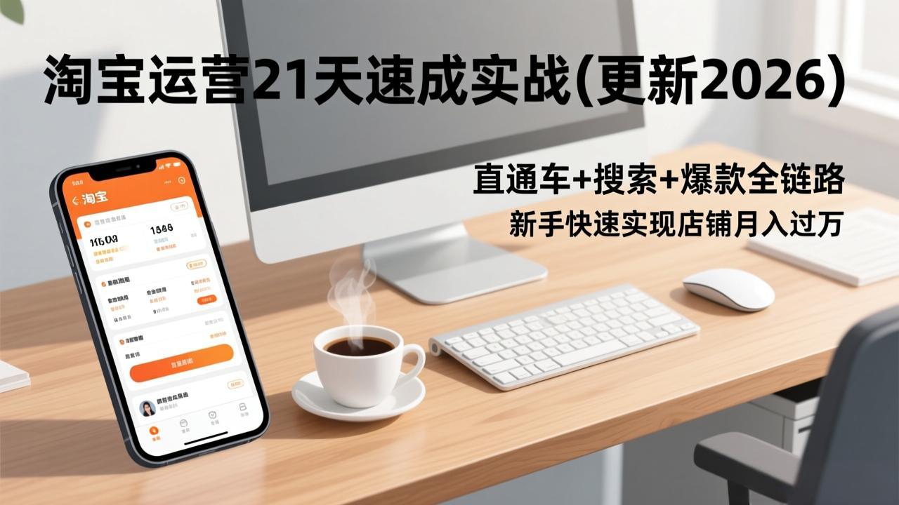 淘宝运营21天速成实战(更新2026-云途创业网
