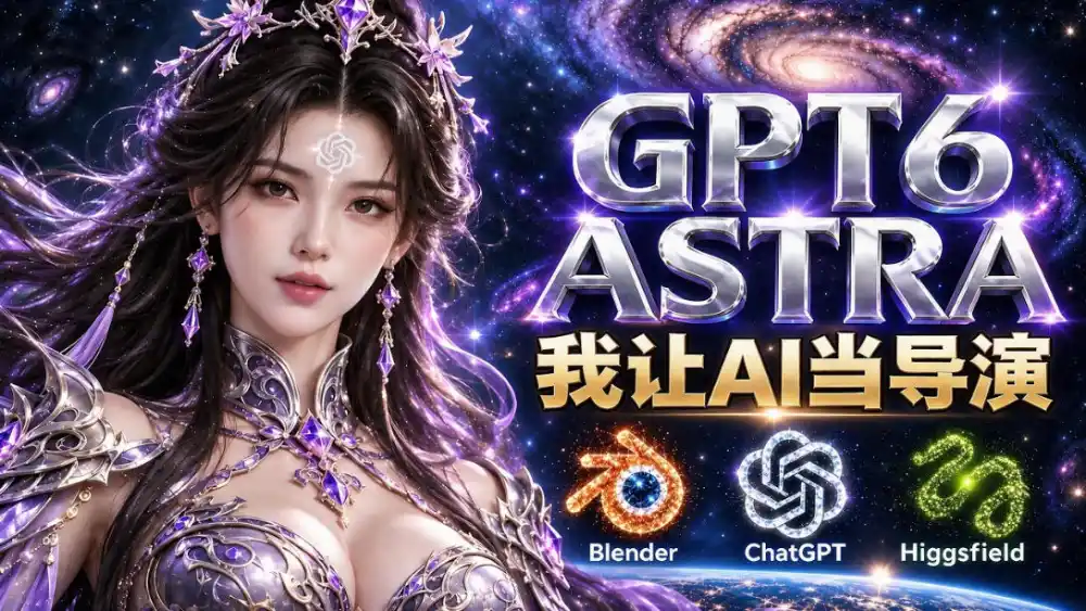 让GPT-6 Astra当导演！Higgsfield和Blender实战打造30秒玄幻精准运镜短片！-云途创业网