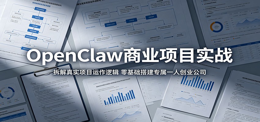 OpenClaw商业项目实战：拆解真实项目运作逻辑，零基础搭建专属一人创业公司-云途创业网
