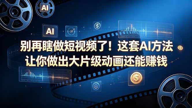 别再瞎做短视频了!这套 AI 方法让你做出大片级动画还能赚钱【原创双语字幕】-云途创业网
