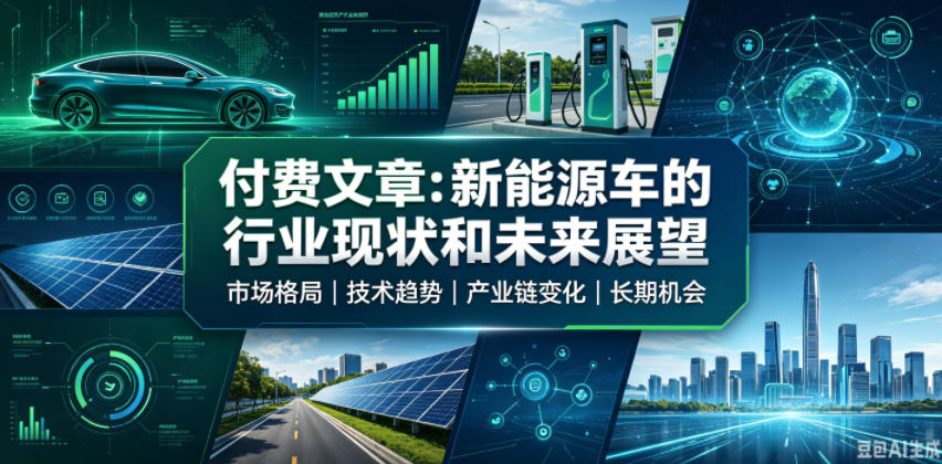 付费文章：新能原车的行业现状和未来展望-云途创业网