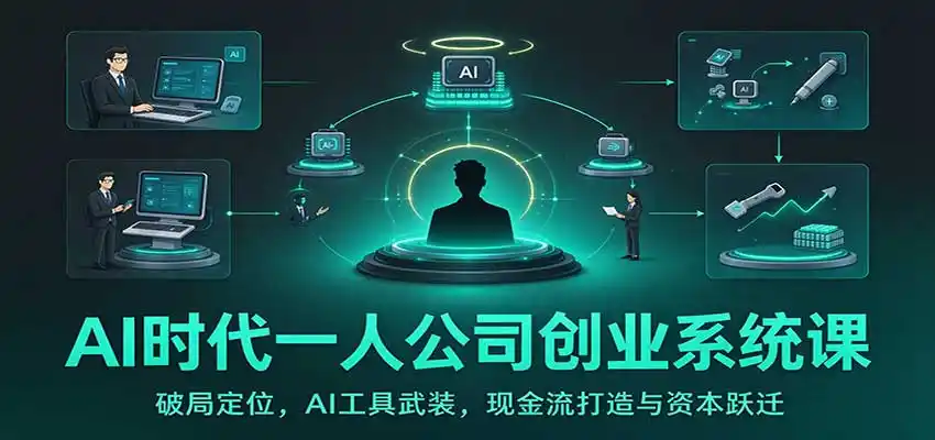AI时代一人公司创业系统课：破局定位，AI工具武装，现金流打造与资本跃迁-云途创业网