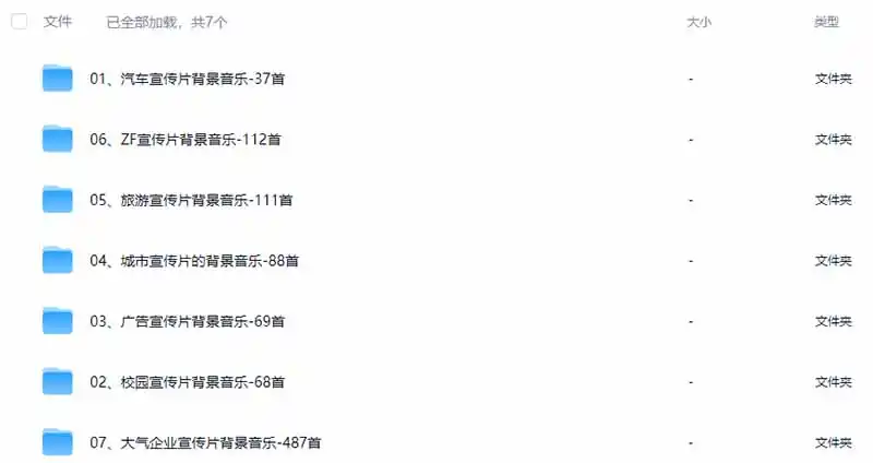 图片[3]-某宝付费购买，常用6G音效合集！970+首宣传片背景音乐，无版权可商用大气素材，分类清晰，高质量内容-云途创业网
