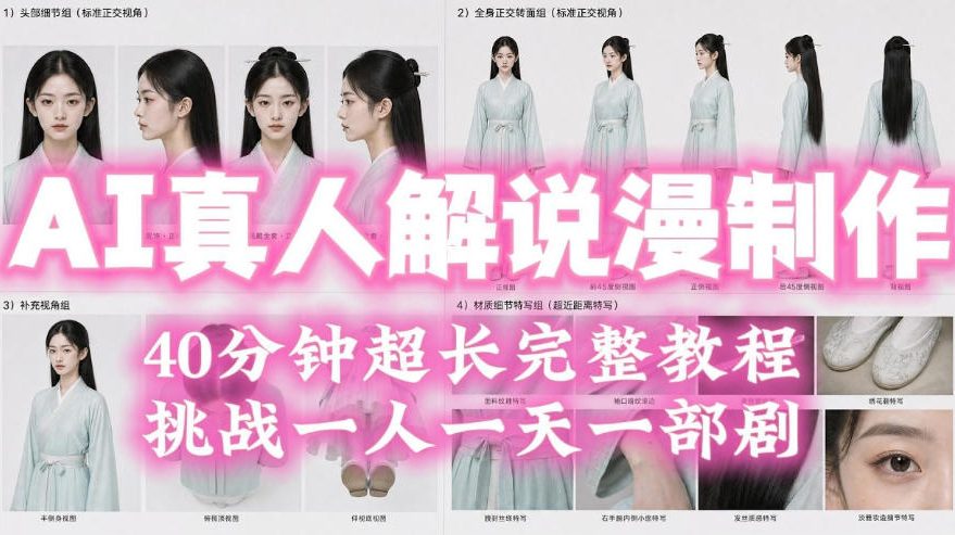 2026年AI真人解说漫剧自动批量化制作教程,40分钟超长完整,自动批量化制作,挑战一人一天一部剧!-云途创业网