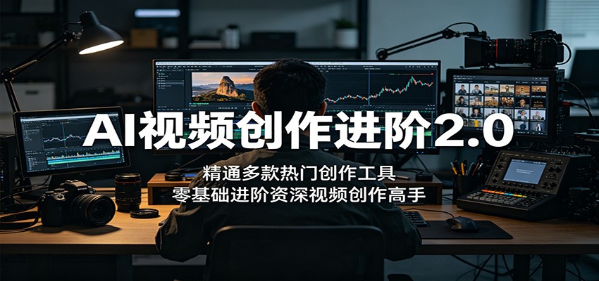 AI视频创作进阶2.0：精通多款热门创作工具，零基础进阶资深视频创作高手-云途创业网