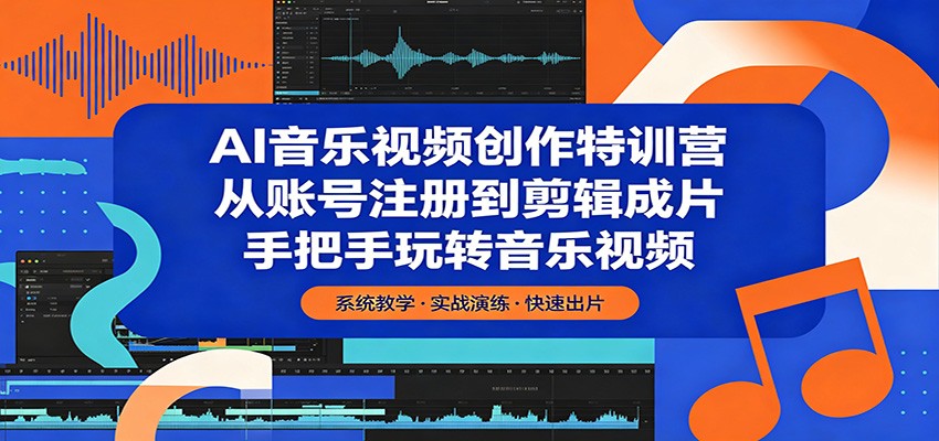 AI音乐视频创作特训营：从账号注册到剪辑成片，手把手玩转音乐视频-云途创业网