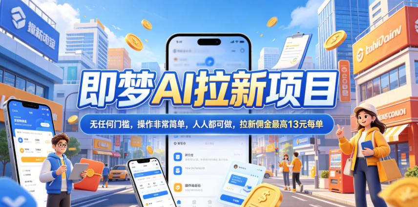 2026年即梦AI拉新项目最新玩法，无任何门槛，操作非常简单，人人都可做，拉新佣金最高13米每单(更新07月25日)-云途创业网