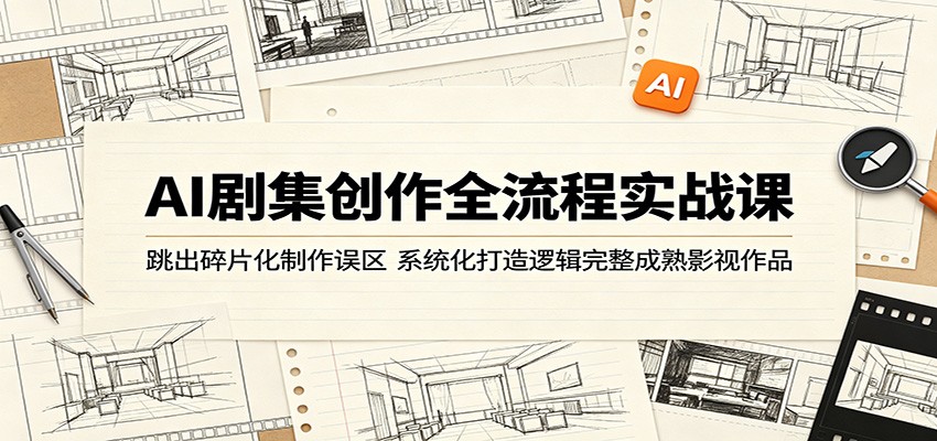 AI剧集创作全流程实战课：跳出碎片化制作误区，系统化打造逻辑完整成熟影视作品-云途创业网