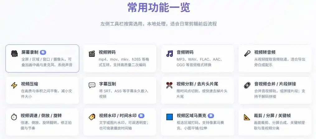 超强本地工具箱来了！内置屏幕录制、音视频切割合并、视频压缩提取等，永久免费蝌蚪视频转换大师-云途创业网