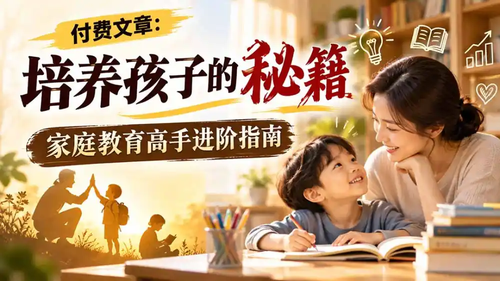 付费文章：培养孩子的秘籍，家庭教育高手进阶指南-云途创业网