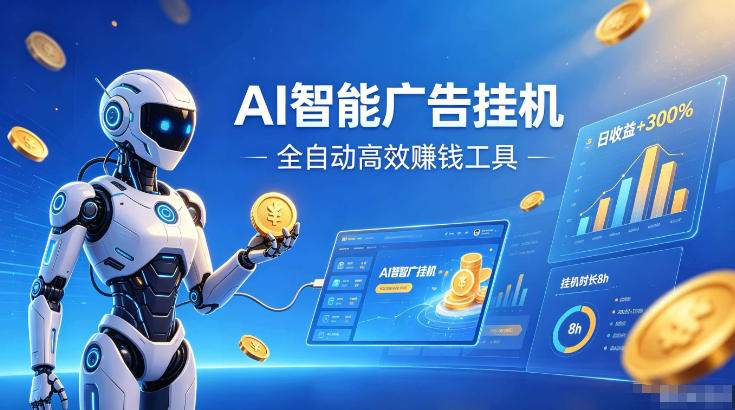 AI智能广告挂G,在家自动賺收益,全程无需人工操作、不用直播、不用拉人【揭秘】-云途创业网