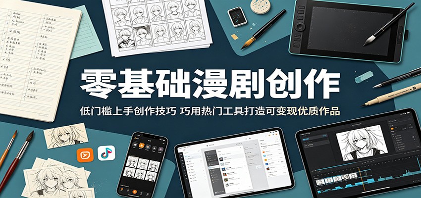 零基础漫剧创作：低门槛上手创作技巧，巧用热门工具打造可变现优质作品-云途创业网