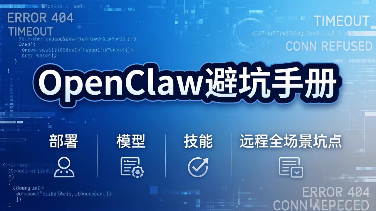 OpenClaw避坑手册:部署+模型+技能+远程全场景坑点,一次性给你说全,少走弯路-云途创业网