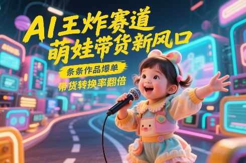 AI王炸赛道,萌娃带货新风口,条条作品爆单,带货转换率翻倍,核心逻辑拆解-云途创业网