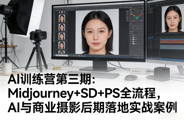 AI训练营第三期:Midjourney+SD+PS全流程,AI与商业摄影后期落地实战案例-云途创业网