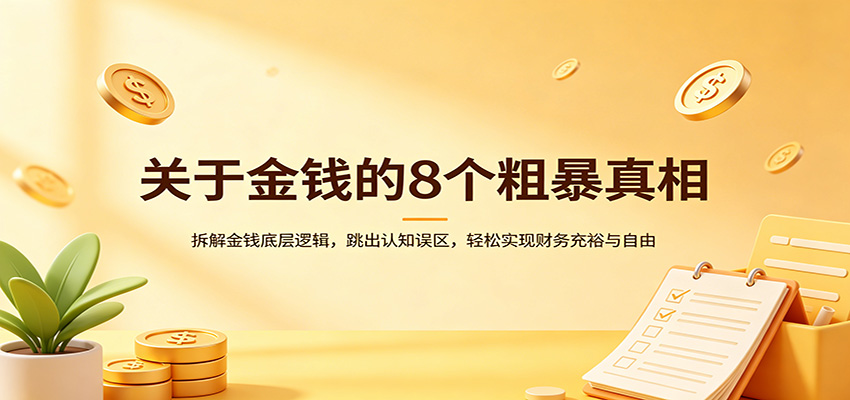 关于金钱的8个粗暴真相:拆解金钱底层逻辑,跳出认知误区,轻松实现财务充裕与自由-云途创业网